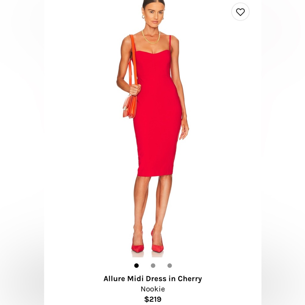 Nookie Allure Midi Dress XS cherry (5’4 height)